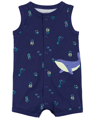 Baby Whale Snap-Up Romper