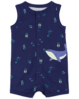 Baby Whale Snap-Up Romper