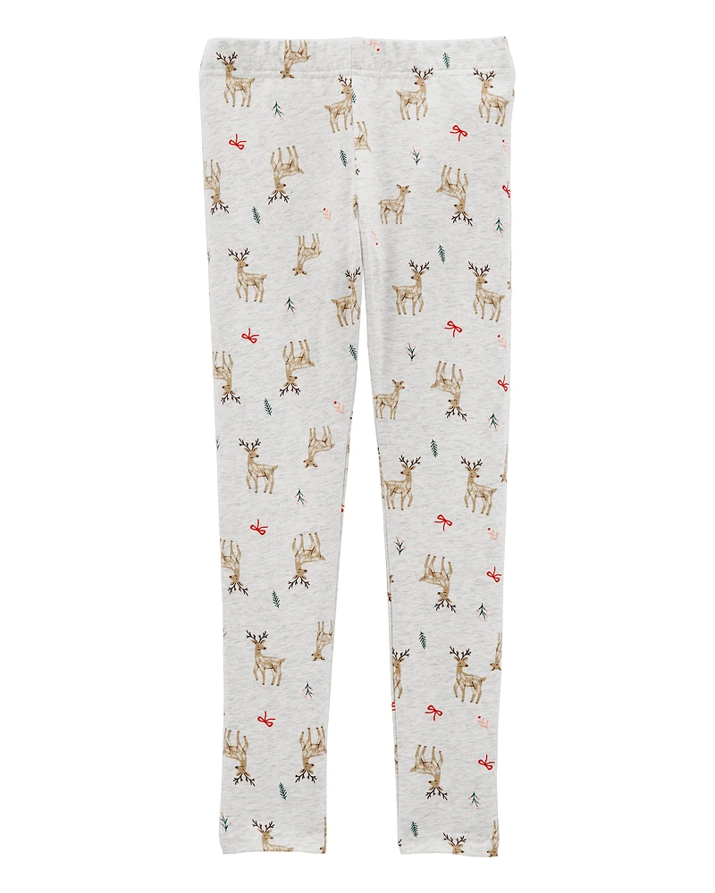 Kid Reindeer Stretch Leggings