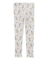 Kid Reindeer Stretch Leggings