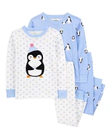 Toddler 4-Piece Penguin 100% Snug Fit Cotton Pyjamas