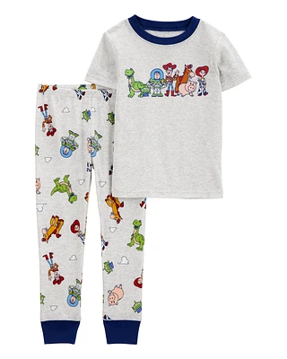 Toddler Toy Story Snug Fit Cotton 2-Piece Pyjamas - Heather
