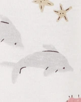 Baby 5-Pack Seahorse Short-Sleeve Bodysuits