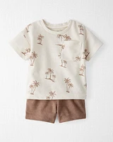 Baby Palm Tree 2-Piece Set Made with Organic Cotton