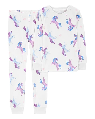 Kid 2-Piece Fuzzy Velboa Unicorn Pyjamas