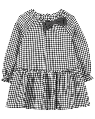 Toddler Plaid Peplum Dress