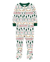 Baby 1-Piece Christmas 100% Snug Fit Cotton Footie Pyjamas