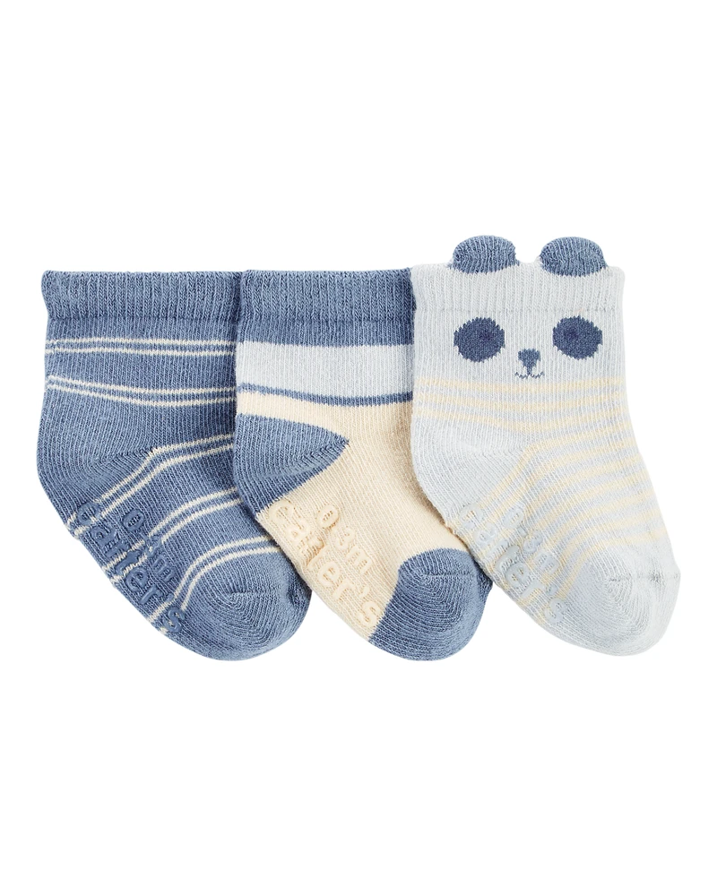 Baby 3-Pack Panda Booties