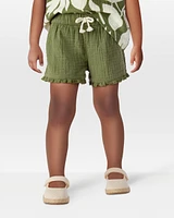 Toddler Ruffle Gauze Shorts