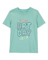Toddler Art Day Short-Sleeve Graphic Tee - Teal