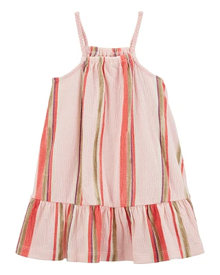 Toddler Striped Geo Print Dress