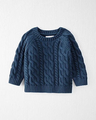 Baby Organic Cotton Cable Knit Sweater