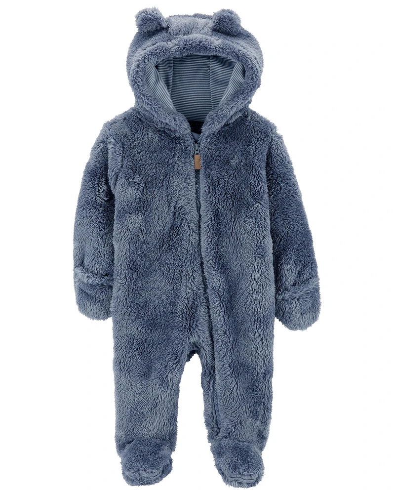 Baby Hooded Quilted Jumpsuit