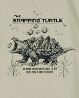 Kid Turtle Short-Sleeve Graphic Tee - Grey