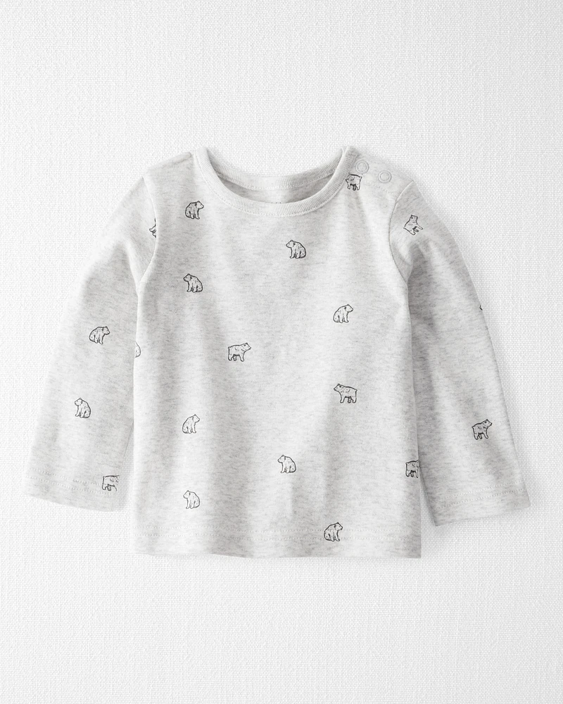 Baby 2-Piece Organic Cotton Overall Set Bear Print