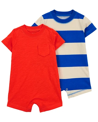 Baby 2-Pack Cotton Rompers