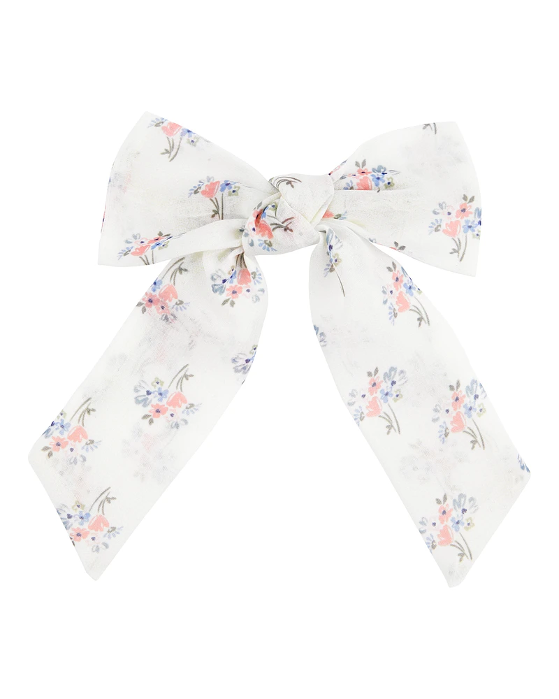 Toddler Floral Bow Clip