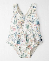 Baby Girl Recycled Tropical-Print Swimsuit