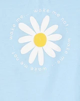 Toddler Girl Daisy Floral Loose Fit 2-Piece Pyjamas - Blue