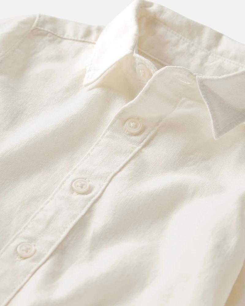 Baby Linen Button-Front Shirt