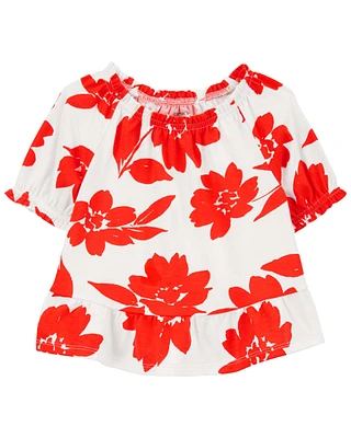 Toddler Floral Smocked Top