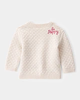 Baby 2-Piece Heart Sweater & Pull-On Pant Set