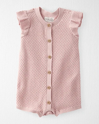 Baby Organic Cotton Crotchet Knit Romper