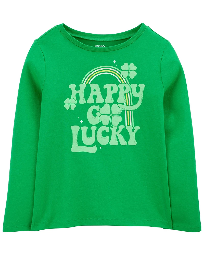 Lucky St. Patrick's Day Cotton Blend Graphic Tee