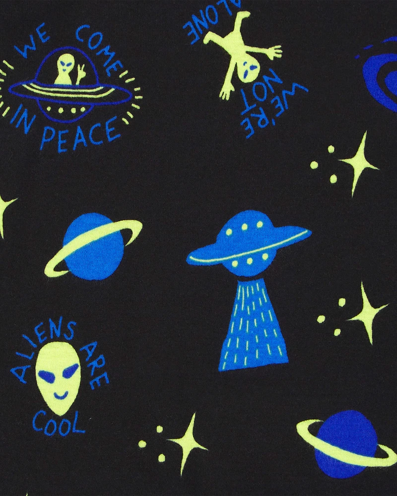 Kid 4-Piece Space Alien 100% Snug Fit Cotton Pyjamas