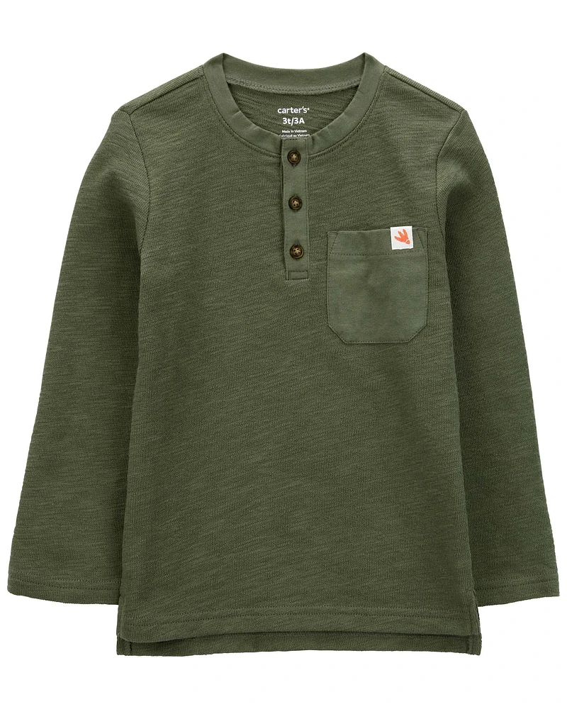 Baby Slub Jersey Pocket Henley