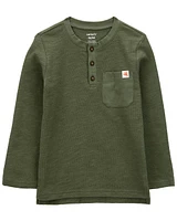 Baby Slub Jersey Pocket Henley