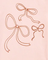 Toddler Bow Short-Sleeve Graphic Tee - Pink