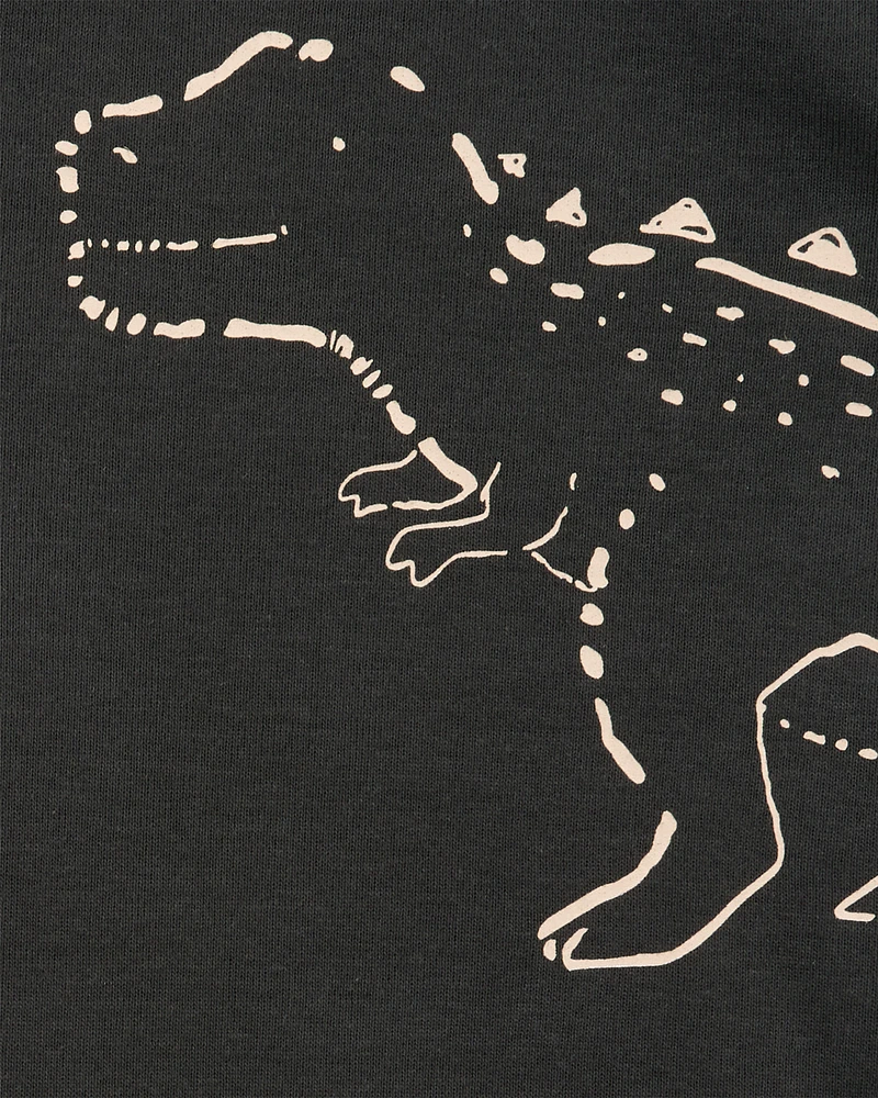 Baby 2-Piece Dinosaur Bodysuit Pant Set - Black/Taupe