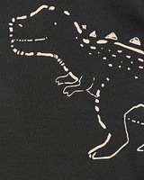 Baby 2-Piece Dinosaur Bodysuit Pant Set - Black/Taupe