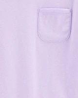 Kid Solid Short-Sleeve Fashion Top - Purple