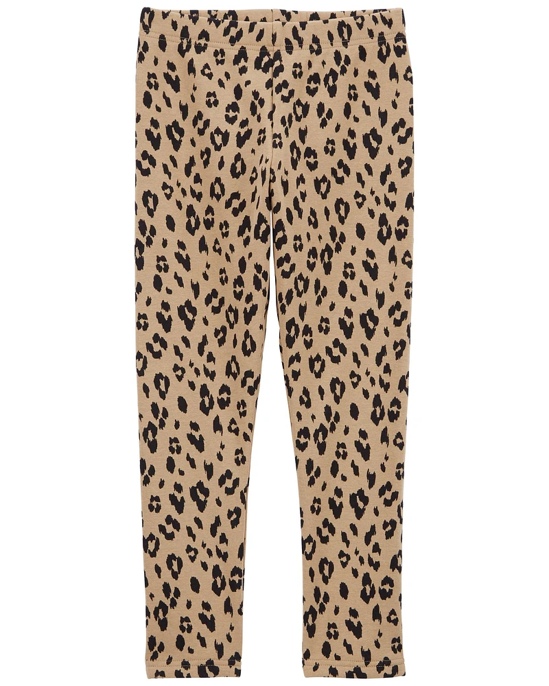 Leopard Cozy Fleece Leggings