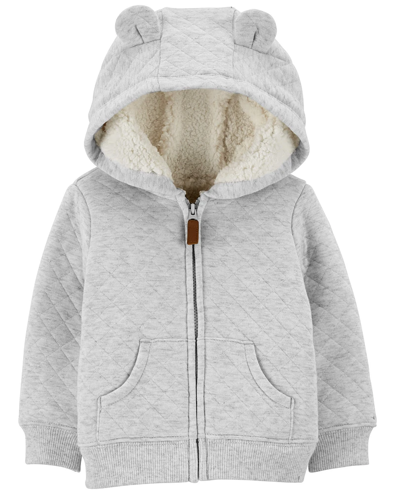 Sherpa-Lined Hooded Jacket