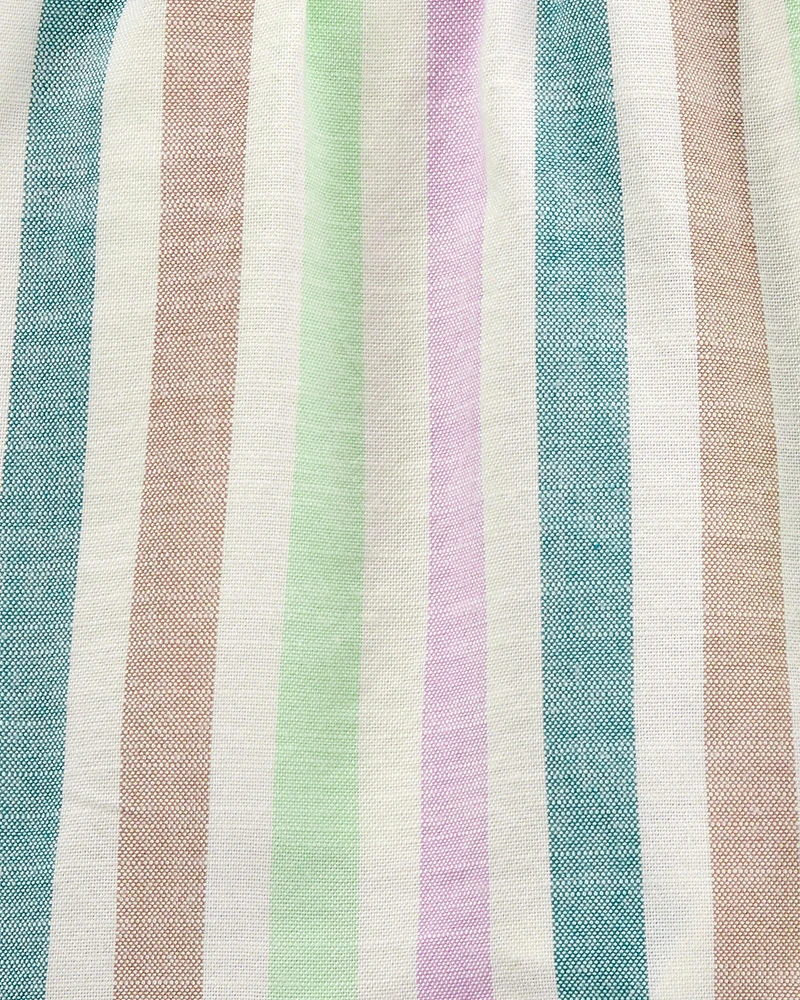 Toddler Striped Pull-On Linen Shorts