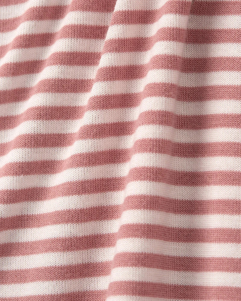 Baby Girl Striped 1-Piece PurelySoft Footie Pyjamas