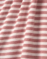 Baby Girl Striped 1-Piece PurelySoft Footie Pyjamas