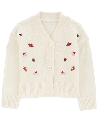 Baby Floral Sweater Knit Cardigan