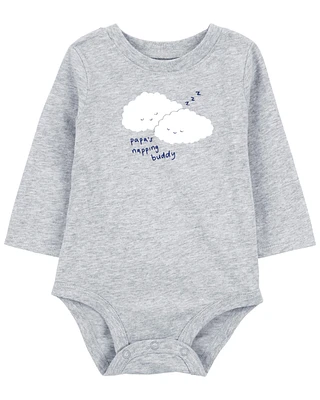 Baby Papa's Napping Buddy Cloud Long-Sleeve Bodysuit