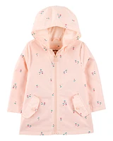 Toddler Floral Rain Jacket - Pink