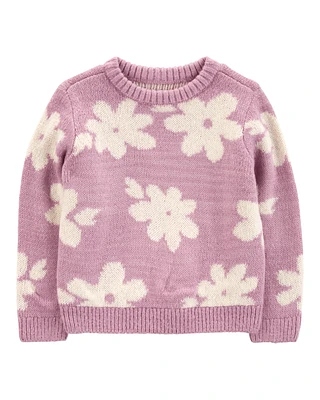 Toddler Floral Mohair-Like Sweatshirt