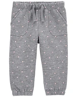 Baby Polka Dot Pull-On Fleece Joggers