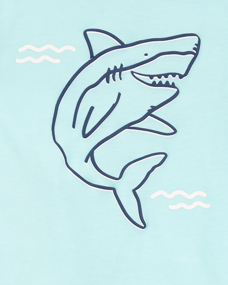 Toddler 2-Piece Shark Outfit Set - Blue