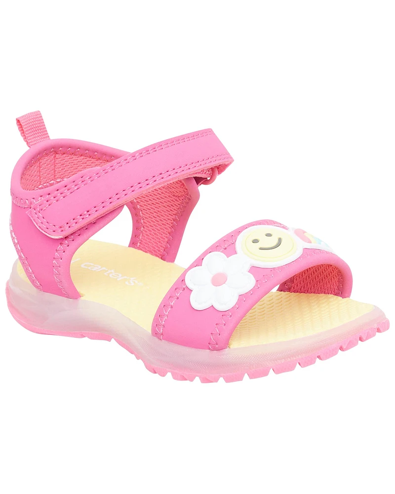 Toddler Smiley Face Light-Up Sandals