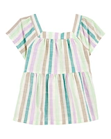 Baby Striped Short-Sleeve Fashion Top