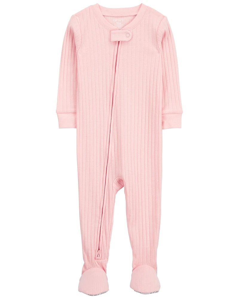 1-Piece Cotton Blend Footie Pyjamas