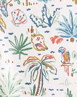 Baby Organic Cotton Pyjamas Set Tropical Print